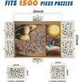 SubSun 1500 Pieces Wooden Puzzle Board with Drawers Portable Jigsaw