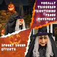thumbnail image 5 of Costway 6Ft Lighted and Animated Halloween Witch Outdoor Indoor Animatronic Halloween Decoration w/ LED, 5 of 10