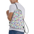 thumbnail image 3 of Easygdp Butterflies on Polka Dots Drawstring Backpack, Beach Sackpack, Travel Sackpack Lightweight for Sports, Gym, Travel, Swimming - Medium, 3 of 9