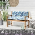 thumbnail image 5 of YLLN Porch Swing Cushions With Backrest, 4" Thicken Waterproof Outdoor Bench Cushion, Patio Swing Cushion Replacement, For Outdoor Indoor Garden Furniture, Only Cushion（40" x 63",Blue Leaf）, 5 of 7
