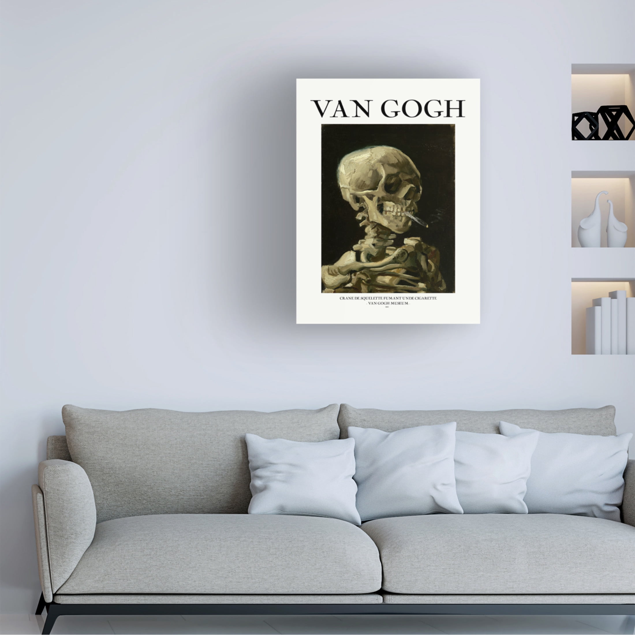 Trademark Fine Art Pictufy Head of a skeleton Canvas Wall Art