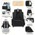 thumbnail image 4 of Mochila ROSEGIN, bolsa de pañales para bebés, 35 L, impermeable, color negro y blanco, 4 of 6
