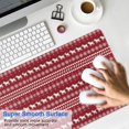 thumbnail image 4 of Long Mouse Pads for Desk,Red Christmas Folk Pattern Desk Mats on Top Of Desks, Desk Mouse Pad Extra Large with 3mm Non-Slip Base and Stitched Edge for Gaming,Office,Work,Home 35.4x15.7in, 4 of 5