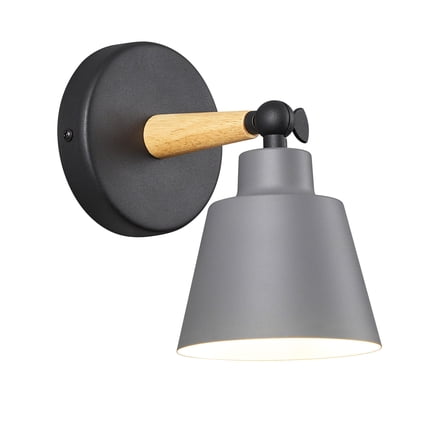 Deyidn Modern Black 1-Light Wall Sconce with Rotatable Shade (4.72 Inch) - Adjustable Bedroom or Hallway Fixture