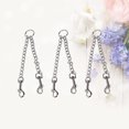 thumbnail image 4 of 3Pcs Dog Leash Two Way Dog Walking Lead Leash Double-End Hauling Cable Iron Chain Pulling Rope Silver, 4 of 8