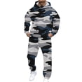thumbnail image 2 of Hearthz Mens Sweatsuits 2 Piece Set Camouflage Fleece Jogging Tracksuits Set Winter Mens Sweatsuits Sets, 2 of 6