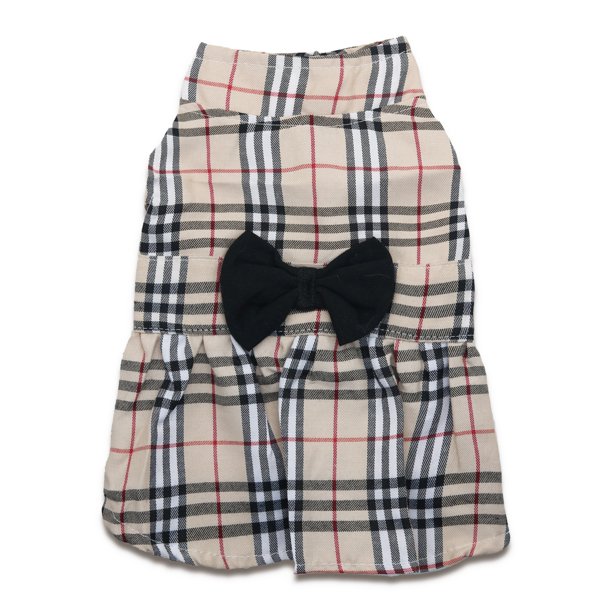 Small Dog Plaid Dress for Girl Puppy Dresses Pet Girl Clothes Girls Dog