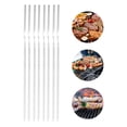 thumbnail image 3 of Juego de 30 brochetas reutilizables de acero inoxidable para barbacoa (plateadas), 3 of 5