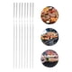 thumbnail image 3 of Juego de 30 brochetas reutilizables de acero inoxidable para barbacoa (plateadas), 3 of 5