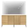 thumbnail image 3 of 63" Reeded Accent Cabinet Set with Adjustable Shelves, Modern Credenza Storage Cabinet with Doors for Living Room, Kitchen, Dining Room, Hallway, 3 of 7