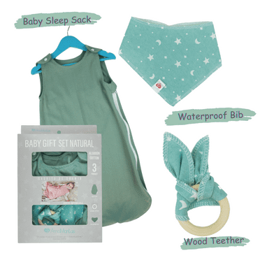 Newborn 100% Cotton Outfit Layette Sets, 3-Piece, Green, 0-12 Months, Amamantas, For Baby Shower