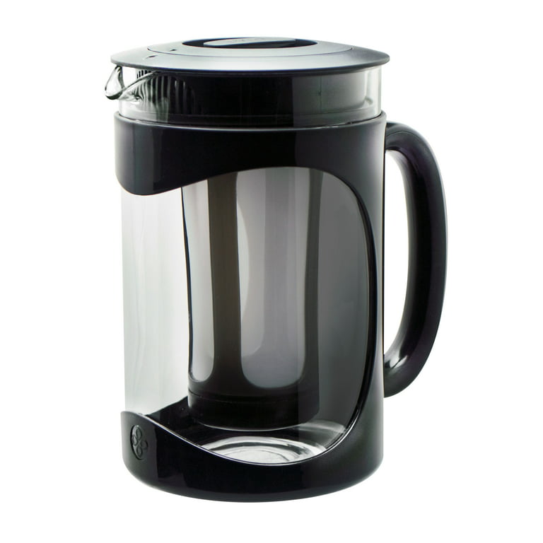 Primula Burke Glass Cold Brew Iced Coffee Maker with Removable Mesh Filter,  1.6 Quarts, Black 