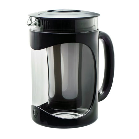 Primula Burke 1.6 Qt. Temperature Safe Borosilicate Glass Cold Brew Coffee Maker with Protective Holder and Brew Filter -