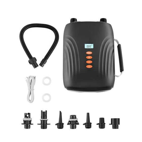 VEVOR 20PSI Paddle Board Pump, Rechargeable Battery-Powered, Dual Stage Inflation & Deflation SUP Air Pump with Auto-Off Function and 12V DC Car Connector,Ideal for Inflatable Boats,Tent & Mattress