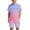 Light Purple, variant on Little Boys' 2 Piece Outfits Short Sleeve Gradient Letter Print Summer Tee And Shorts Casual Back to School Clothes Size 6-7T