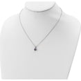 thumbnail image 5 of Sterling Silver Rhodium-Plated 7mm Round Amethyst Necklace (18 X 7.15) Made In China qg5145-18, 5 of 6