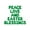 Green, variant on Letter Balloons - PEACE LOVE AND EASTER BLESSINGS 16" Inch Alphabet Letters Foil Mylar Balloon Easter Party Banner (Rose Gold)