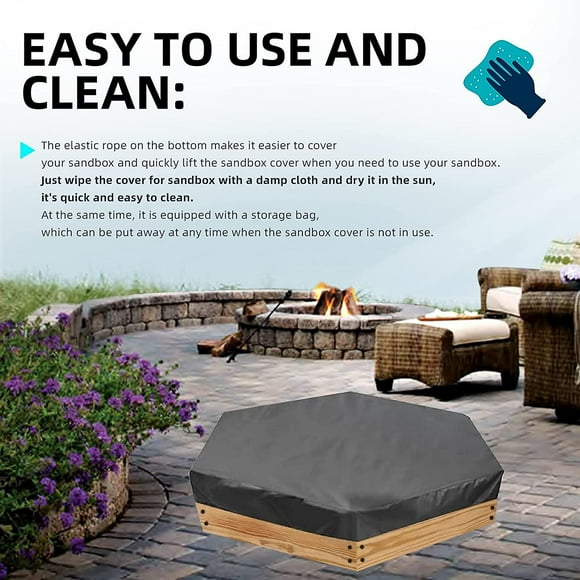 Children's Sandbox Cover, Sandbox, Sandbox with Lid, Children's Oxford Cloth Outdoor Garden Casual, Waterproof, Cold-resistant 140*110*20cm