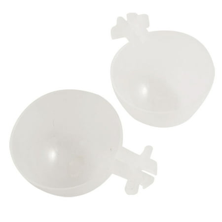 - Unique Bargains 2 Pcs Clear Plastic Round Feeder Waterer for Bird Hamster