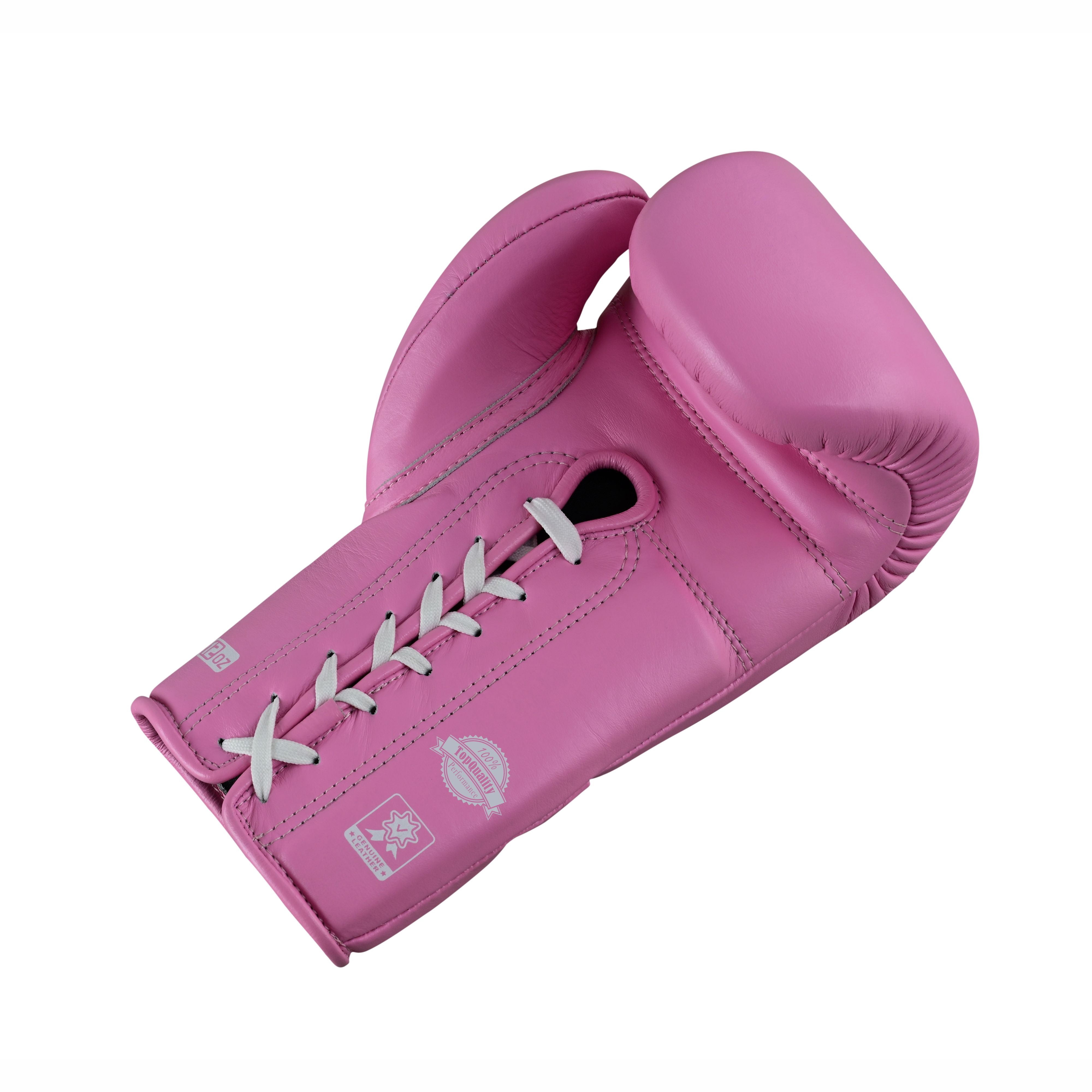 Ring Pro Sports Aura-100 Series Boxing Glove Made of Genuine Cowhide Leather for Boxing & MMA - Pink 14 oz