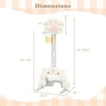 thumbnail image 3 of Gymax 3 in 1 Kids Basketball Hoop w/ Basketball Soccer & Golf Game Adjustable Height Gray, 3 of 10