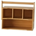 thumbnail image 3 of Cortesi Home Kira Natural Bamboo Cutlery Caddy Tabletop Holder with Handle and 4 Compartments, 3 of 4