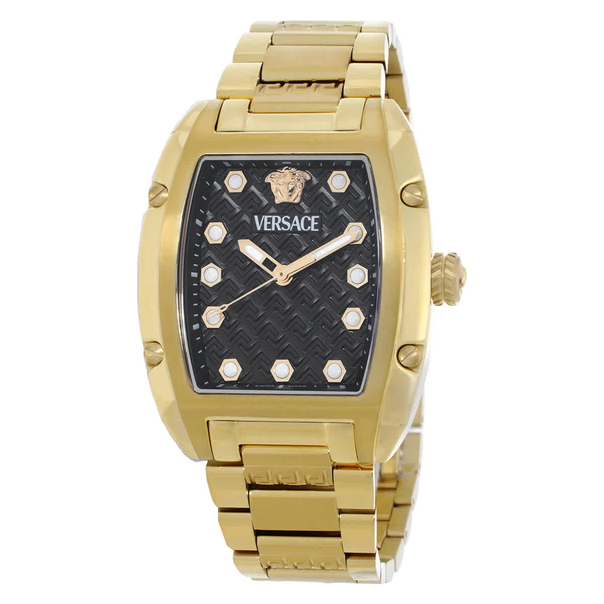 Versace Greca Dome Chronograph Quartz Black Dial Men's Watch