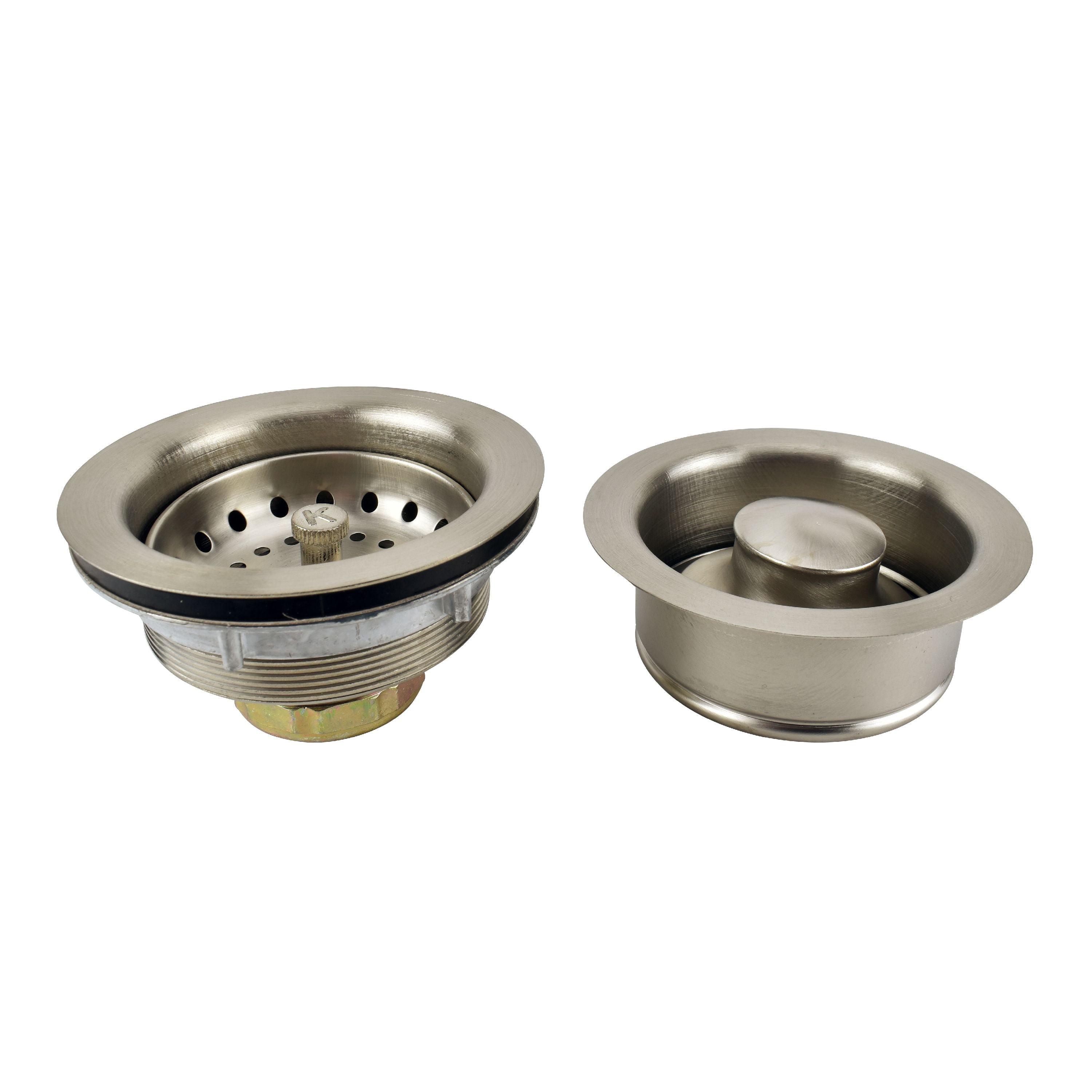 Keeney K5475DSBN Kitchen Sink Strainer and Disposal Flange Set, Brushed