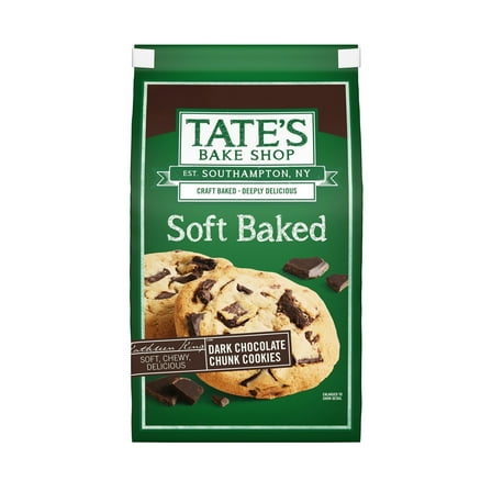 Tate's Bake Shop Soft Baked Cookies, Dark Chocolate Chunk, 8 oz