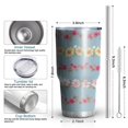 thumbnail image 6 of 30oz Pioneer Flower Tumblers Stainless Steel Tumbler with Lid and Straw,Vacuum Insulated Double Wall Travel Tumbler Cups Mug with Cleaning Brush for Coffee,Tea, 6 of 7