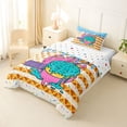 thumbnail image 2 of Erosebridal Hockey Ice Cream Drip Twin Comforter Sets, Waffle US Flag Bedding Set, Colorful Polka Dots Reversible, 1 Comforter and 1 Pillowcase, 2 of 6
