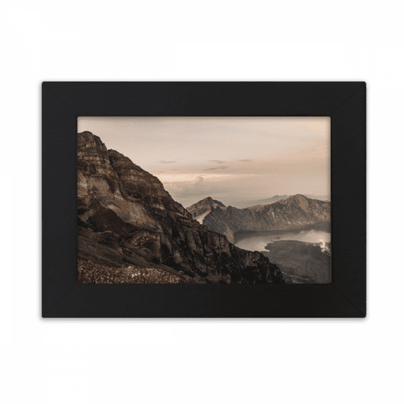 Mountain Desert Sun Mist Clouds Lake Desktop Photo Frame Ornaments Picture Art Painting