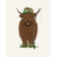 thumbnail image 3 of Fab Funky 20x24 Black Modern Framed Museum Art Print Titled - Highland Cow Fisherman, 3 of 5