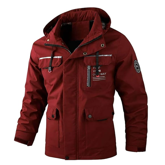 JHLZHS Manteau Léger pour Hommes Manteau à Capuche pour Hommes Manteau d'Extérieur Uni à Manches Longues avec Fermeture Éclair et Poche Manteau d'Automne pour Homme Manteau Léger pour Hommes 687