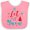 Pink and White, variant on Inktastic Let It Snow, Snowflakes, Trees, Christmas, Xmas Boys or Girls Baby Bib