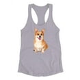 thumbnail image 3 of Cute Corgi Dog Sitting Racerback Tank Women -SPIdeals Designs, Female Small, 3 of 4
