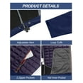thumbnail image 5 of Little Donkey Andy Men's Lightweight Insulated Hybrid Jacket for Hiking Running Ski Thermal Warm with Removable Hood Dark Blue S, 5 of 7