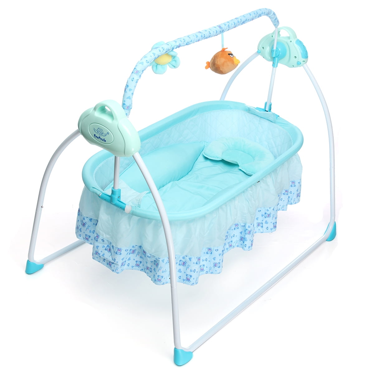 Electric Big Space Baby Crib Cradle Infant Rocker Auto Swing Sleep Bed Baby 5.5V Walmart
