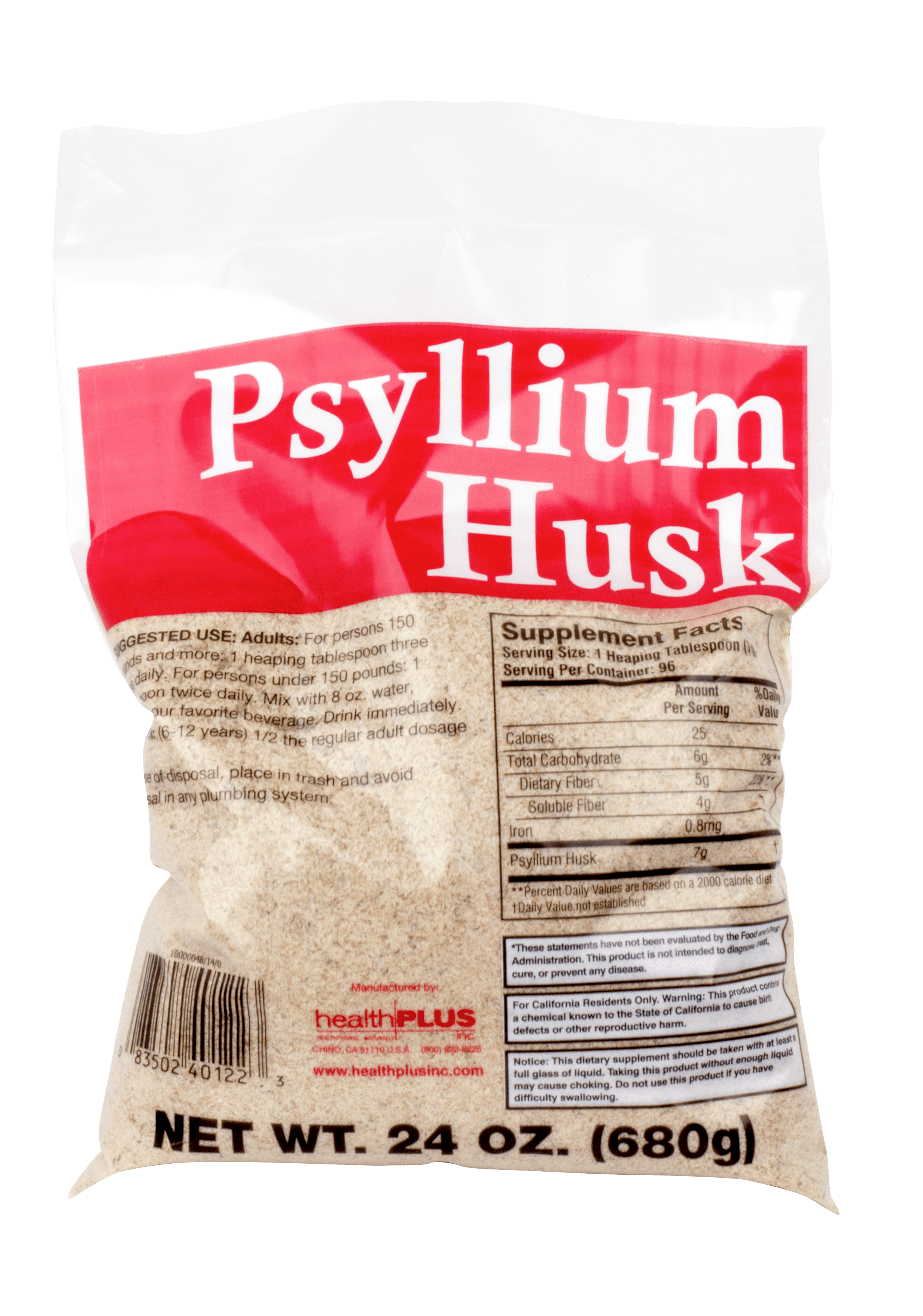 Psyllium Husk Bags, 24 Oz