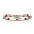 thumbnail image 1 of 0.15ct Petite Curved Diamond Moissanite 10K Rose GoldWedding Band, 1 of 4