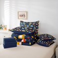 thumbnail image 6 of Feelyou Bus Truck Vehicle Twin Bedding Sets 7pcs, Cartoon Stars Navy Bedding Comforter Set, 6 of 8