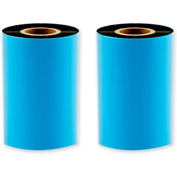 UTAH-2 Rolls 4.02" x 984'(102mm x 300m) Enhanced Wax Thermal Transfer Ribbon, Core 1", Black, Ink Outside, Barcode Ribbon Compatible with Zebra Printer