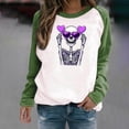 thumbnail image 1 of Wpawbk Chandail en Molleton Imprimé Halloween pour Femmes Col Rond Manches Longues Surdimensionné Doux Confortable Élégant, pour Femmes, Automne Printemps Hiver, Décontracté Rendez-Vous Fête Travail Maison Vacances, Mode Attrayante, 1 of 5