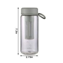 Tuphregyow Tea Tumbler With Infuser,Bpa Free Double Wall Glass Travel Tea Mug With Stainless Steel Filter,,Leakproof Tea Bottle With Strainer for Loose Leaf Tea And Fruit Water