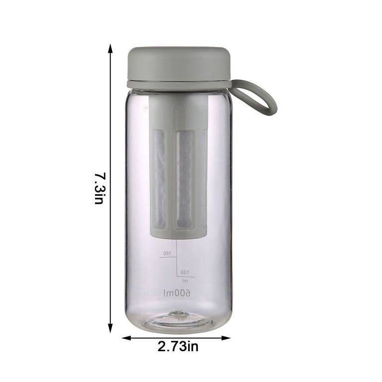 Double Wall Glass Thermos With Bamboo Cap Zero Waste Tea Mug With Infuser  Glass Mug With Pouch and Infuser Reusable Mug for Tea Water Bottle 
