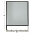thumbnail image 3 of DecMode 20" x 24" Black 5 Hooks Wall Mirror, 3 of 8