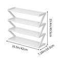 thumbnail image 3 of Qocolhg Z-Shaped 4 Tier Free Standing Sturdy Plastic Shoe Rack for Closet Holds 8 Pairs Shoe Organizer Stackable Shoe Storage Shelf for Entryway, Closet, Garage, Bedroom, Cloakroom, White, 3 of 6