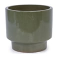 thumbnail image 6 of S-HOME Set of 3 Antique Light Green Ceramic Planters, 15" 12" 9" Modern Flower Pots for Indoor/Outdoor, 6 of 11
