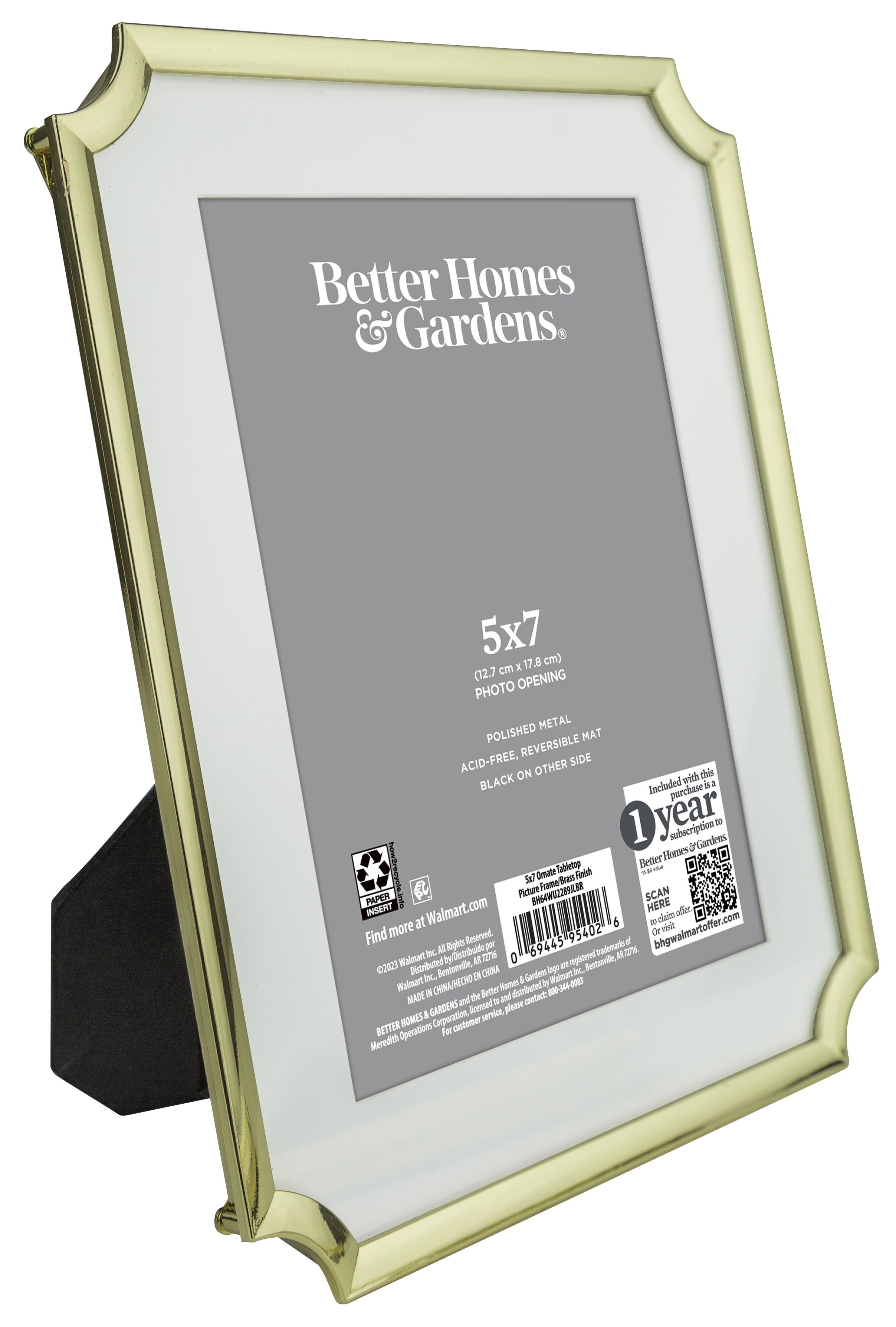 Better Homes & Gardens Gold Ornate Tabletop Picture Frame, 7 x 9 Frame with Mat for 5 x 7 Photo