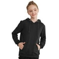 thumbnail image 3 of MSemis Kids Boys Girls Hooded Sweatshirt Long Sleeve Hoodie Drawstring Pullover Tops 3-14 Black 13-14, 3 of 7